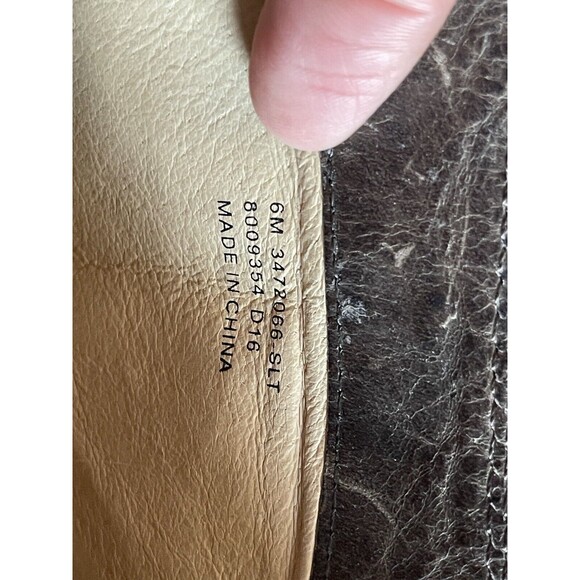 Frye Size 6 Renee Brown Gray Seam Distressed Burnished Leather NWOB Cowgirl Core - Picture 12 of 16